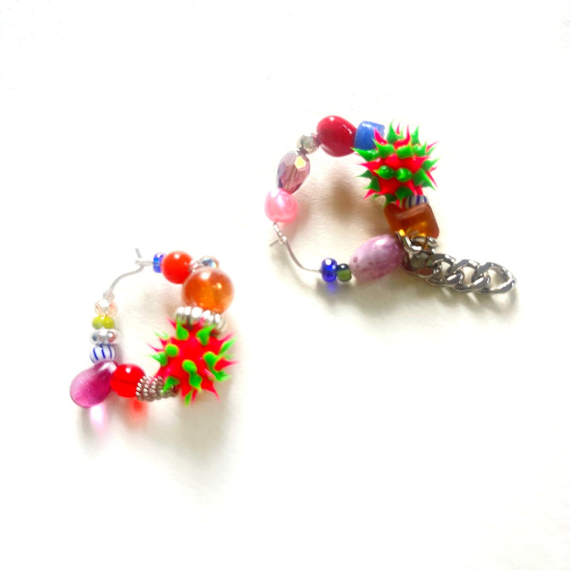 Neon Party Baby Clump Hoops