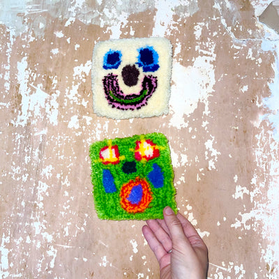 Naive Tufted Wall Art Buddy | Grazzy Green