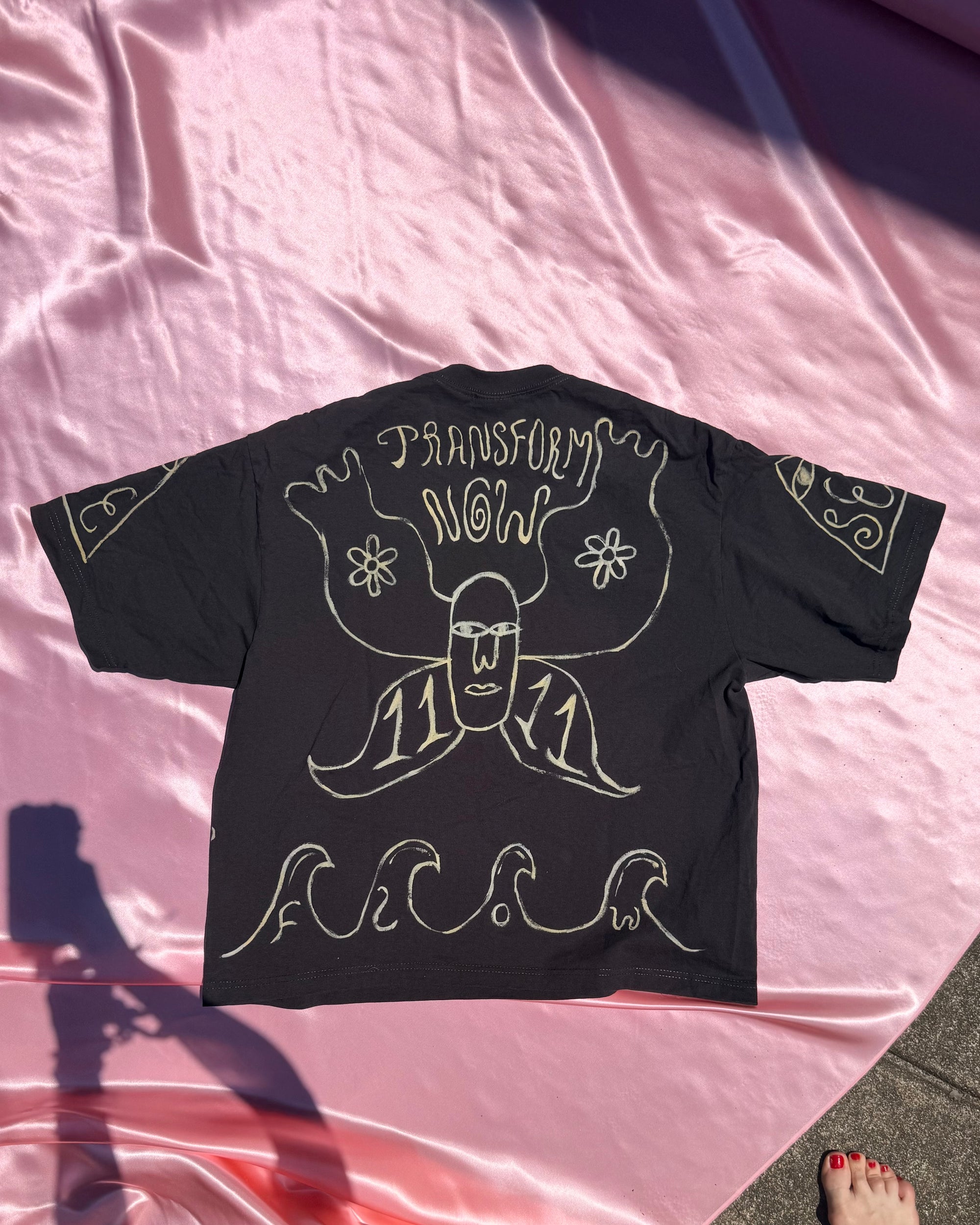 Human Generated Bleach Dye T-Shirt | LOVE MORE | XLARGE
