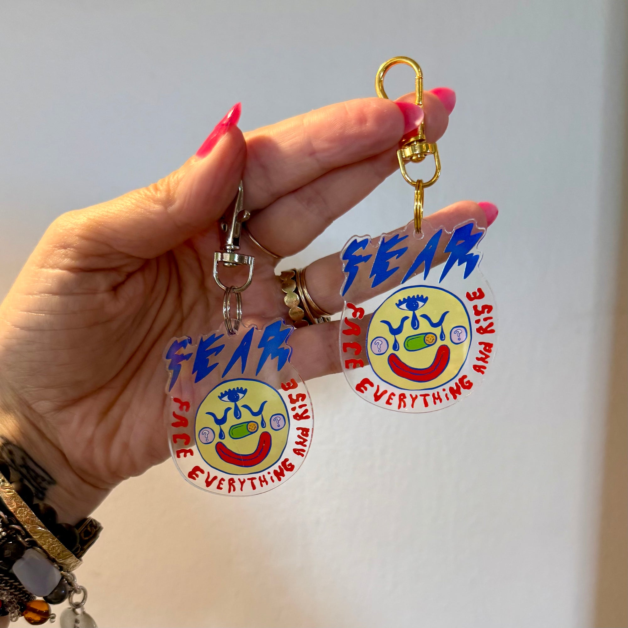 FEAR (face everything and rise) Keychain Charm