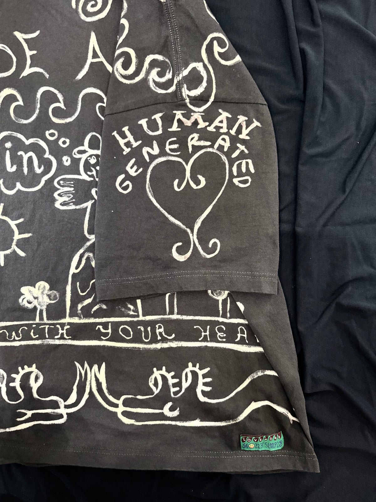 Human Generated Bleach Dye T-Shirt | BE ALIVE | XL