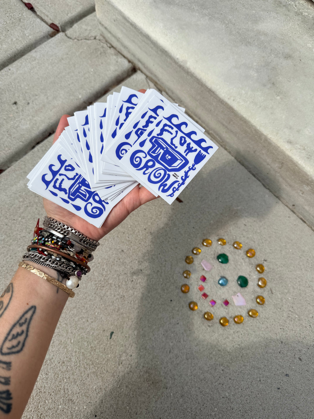 Flow to Grow Vinyl Sticker