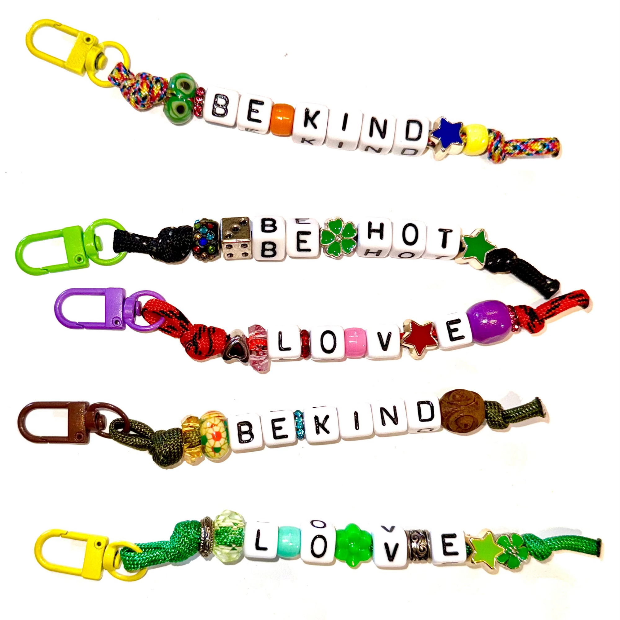 Summer Camp Slogan Beaded Charm