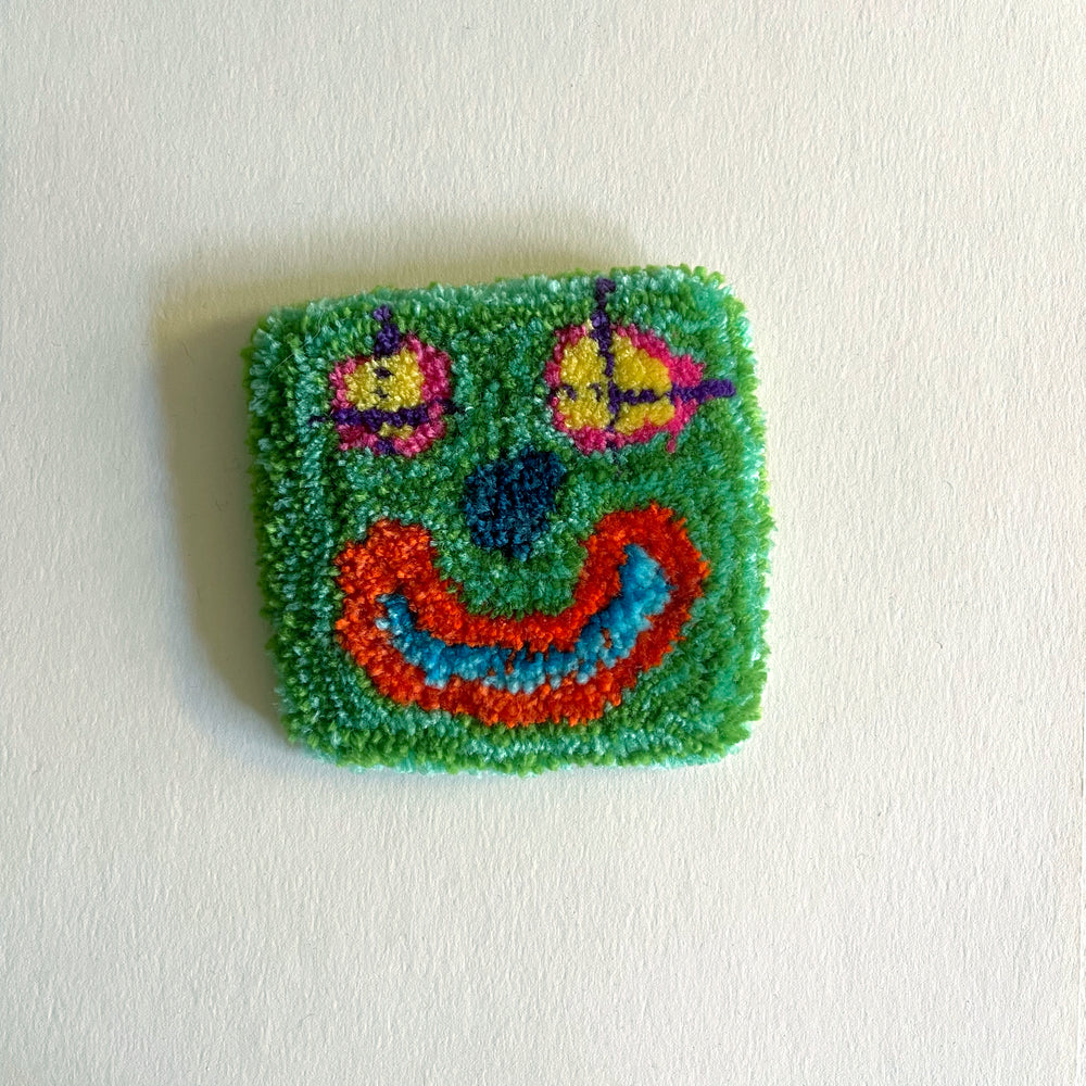 Naive Tufted Wall Art Buddy | Grazzy Green