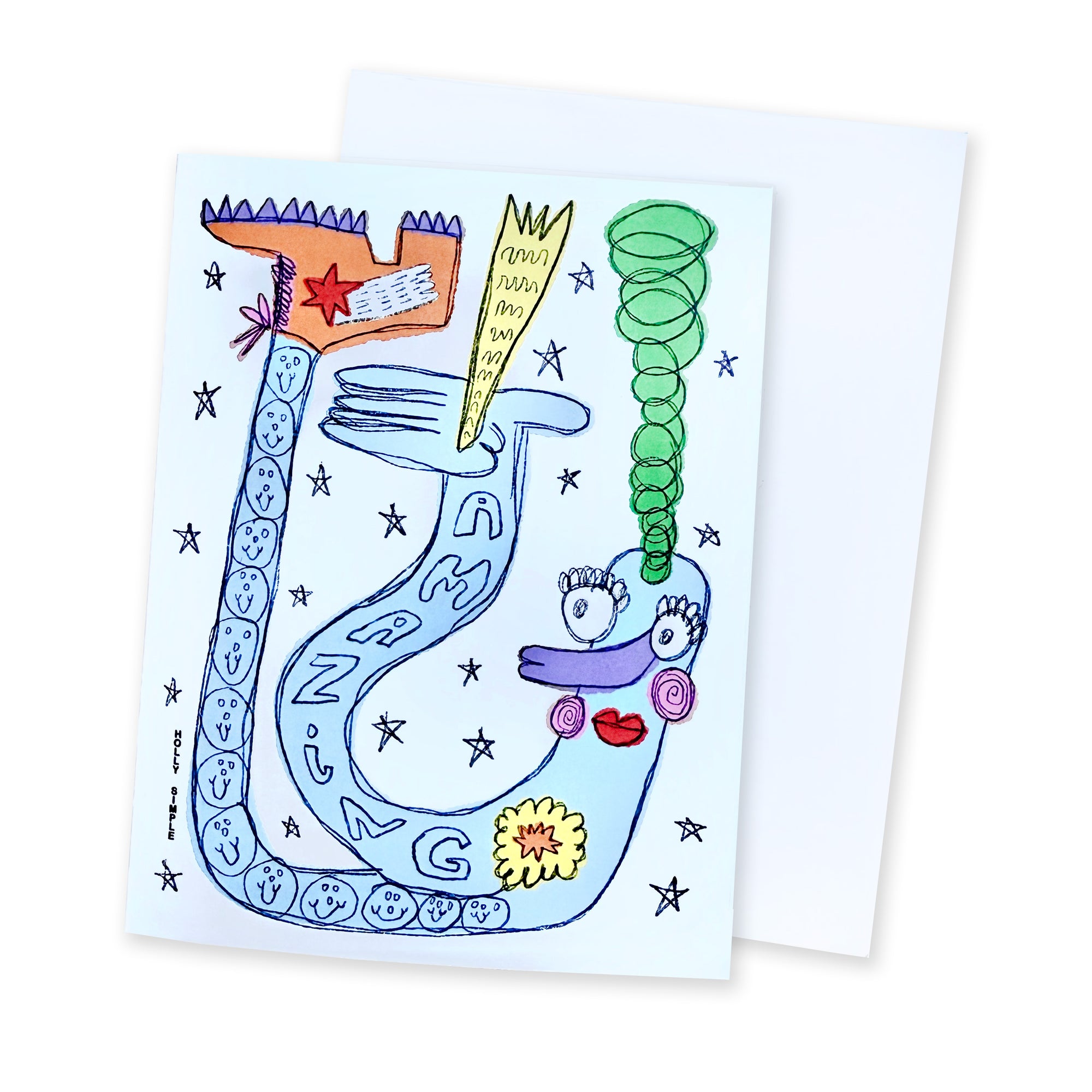 "AMAZING" Doodle Greeting Card