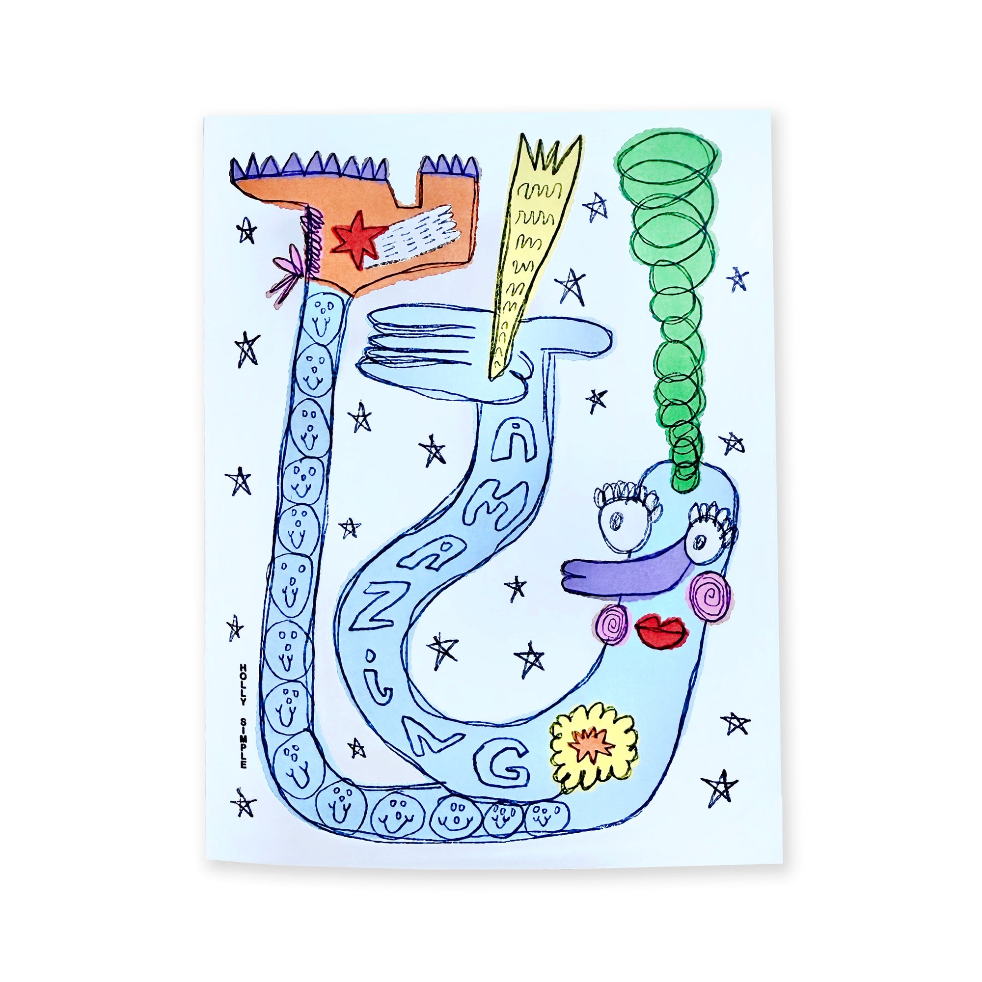 "AMAZING" Doodle Greeting Card