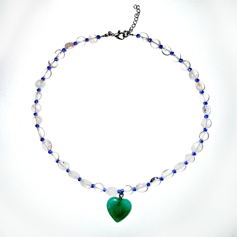 Aventurine Beaded Healing Heart Choker