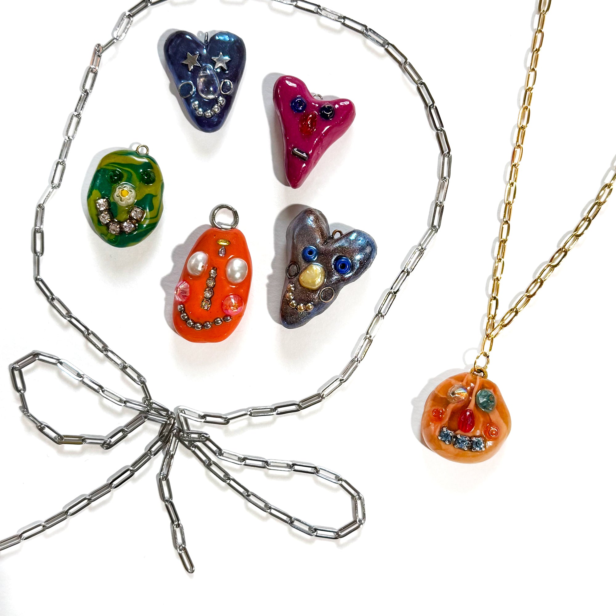 Lil Buddy Clay Charm Faces (with or without chain)