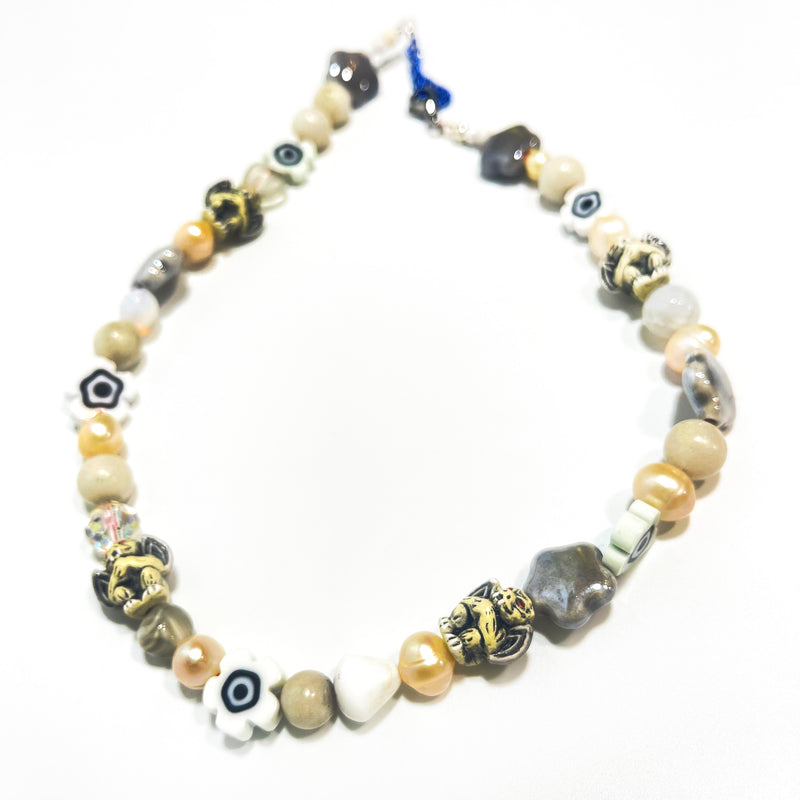 Gargoyle Chunky Pearl Beaded Necklace