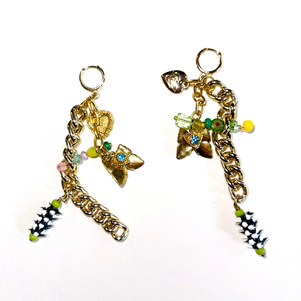 Gold Charm Collection Dangle Earrings