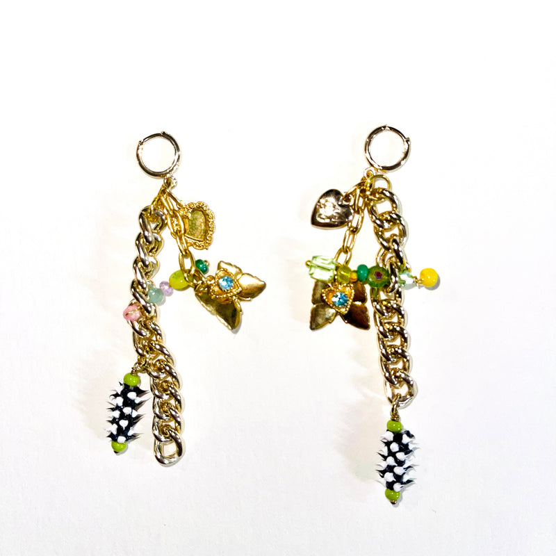 Gold Charm Collection Dangle Earrings