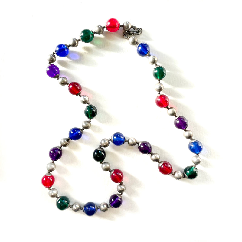 Vintage Glass Bead Layering Necklace