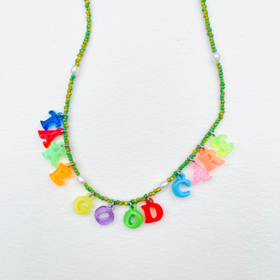 Good Slogan Charm Necklace | TAKE GOOD CARE