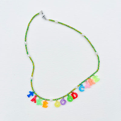 Good Slogan Charm Necklace | TAKE GOOD CARE