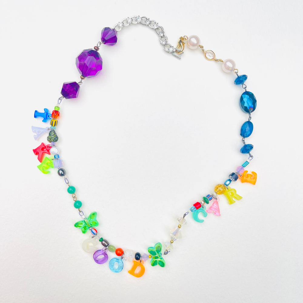 Good Slogan Charm Necklace | TAKE GOOD CARE