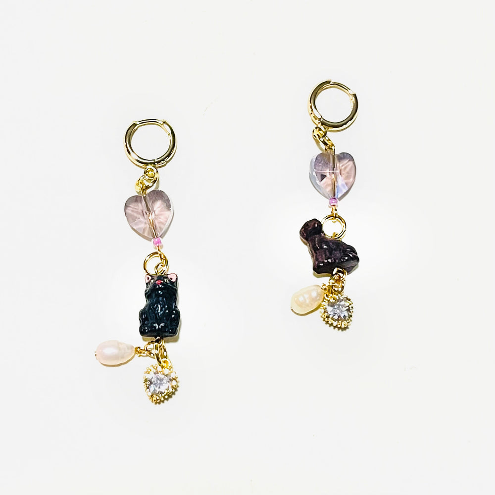 Kitty Kisses & Puppy Wishes Dangle Earrings