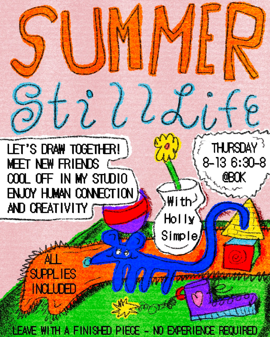 Summer Still Life Drawing Club | TH 8/13