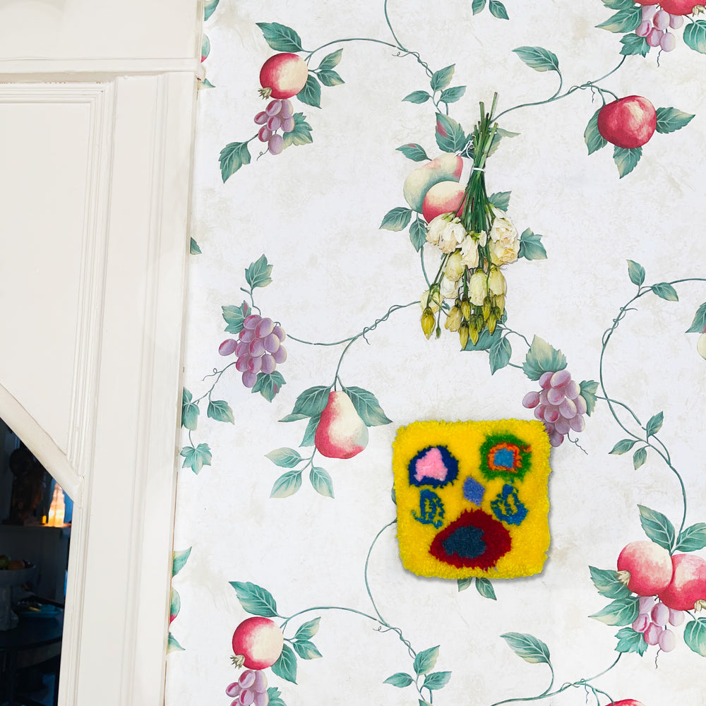 Naive Tufted Wall Art Buddy | Messy Yellow