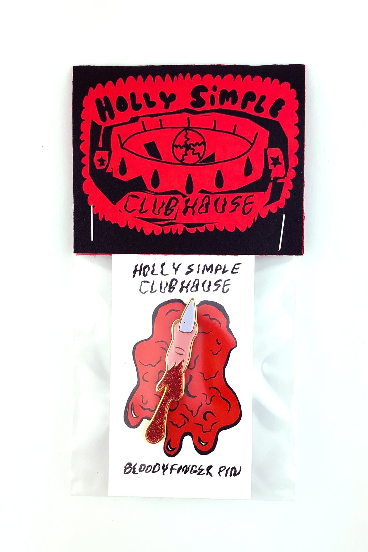 BLOODY FINGER ENAMEL PIN