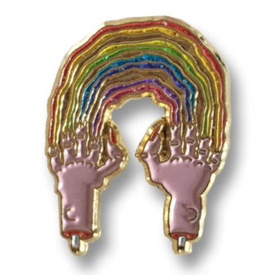 BLEEDING RAINBOW ENAMEL PIN