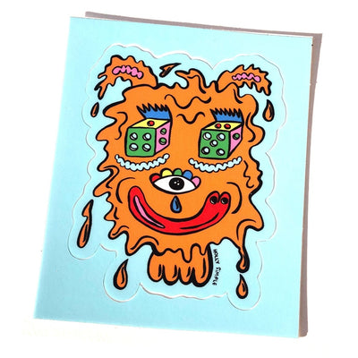Drippy Teddy Vinyl Sticker