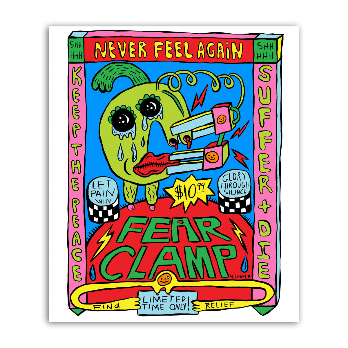 FEAR CLAMP 8x10 Art Print