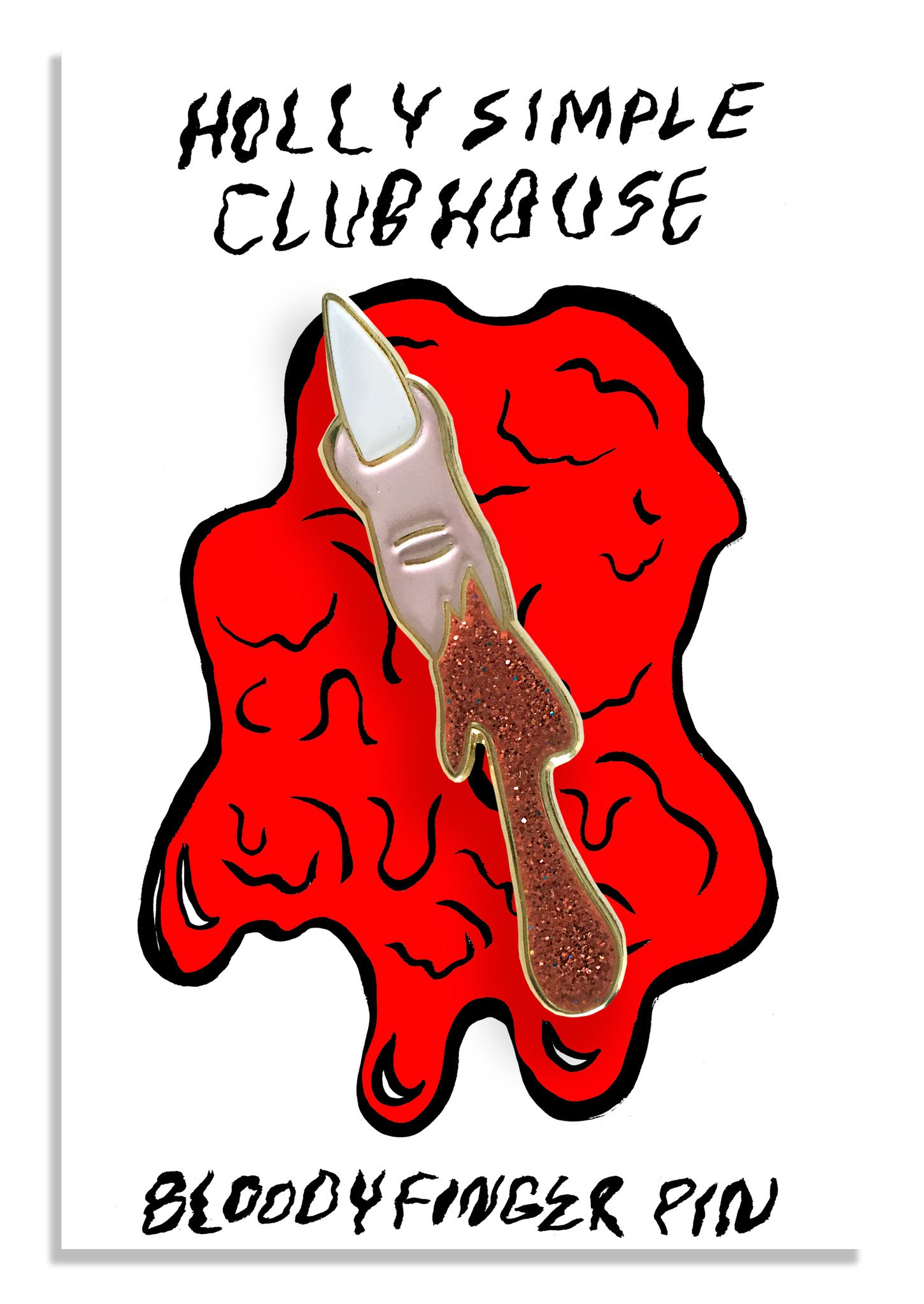 BLOODY FINGER ENAMEL PIN