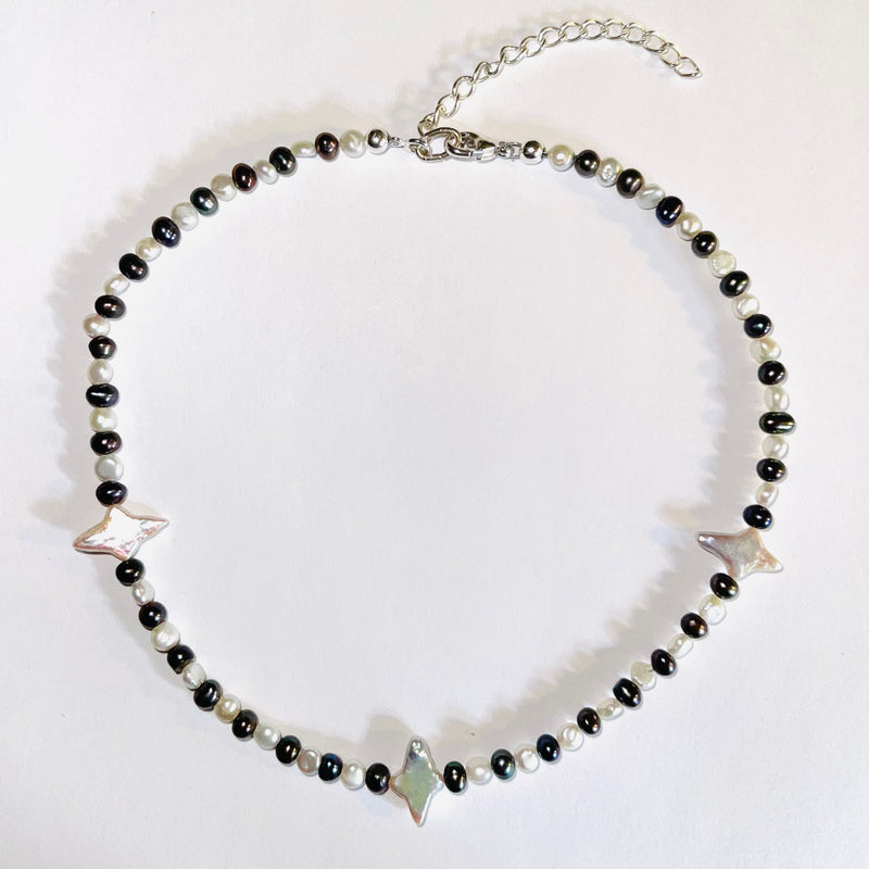 CRY BABY FRESHWATER PEARL + VINTAGE BEADED CHOKER
