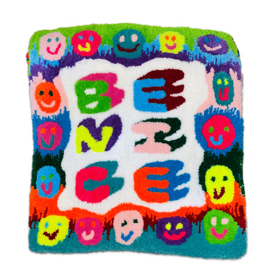 "BE NICE" TUFTED WALL HANGING ART
