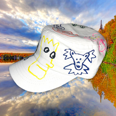 Bad Character Puff Paint Train Conductor Hat